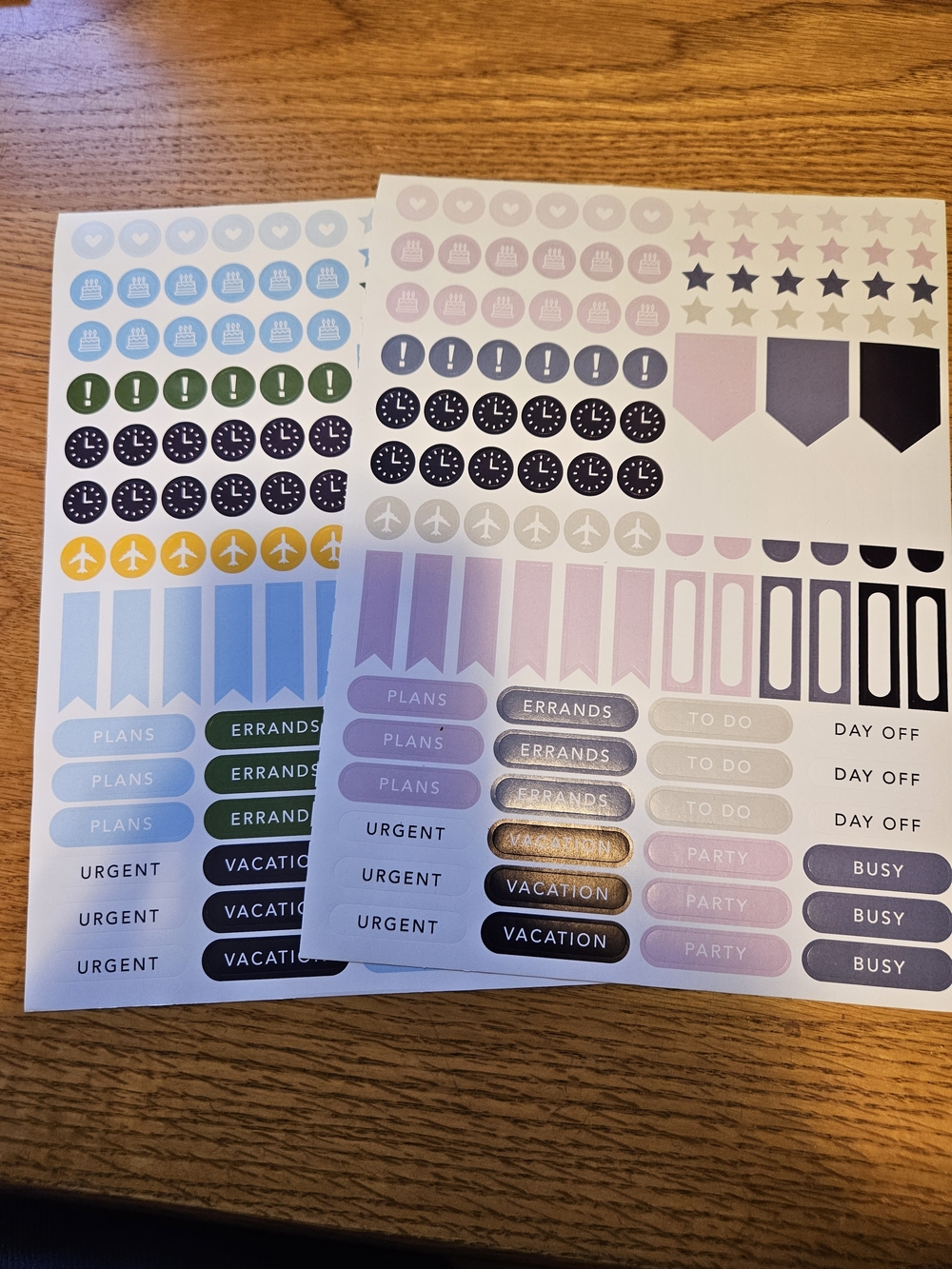 Pastel Planner Sticker Sheets - Pink & Blue